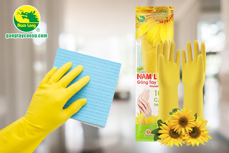 Găng tay cao su Nam Long có độ bền tốt, khả năng chống đâm thủng cao