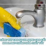 Găng tay cao su gia dụng cao cấp Nam Long chống hóa chất tốt